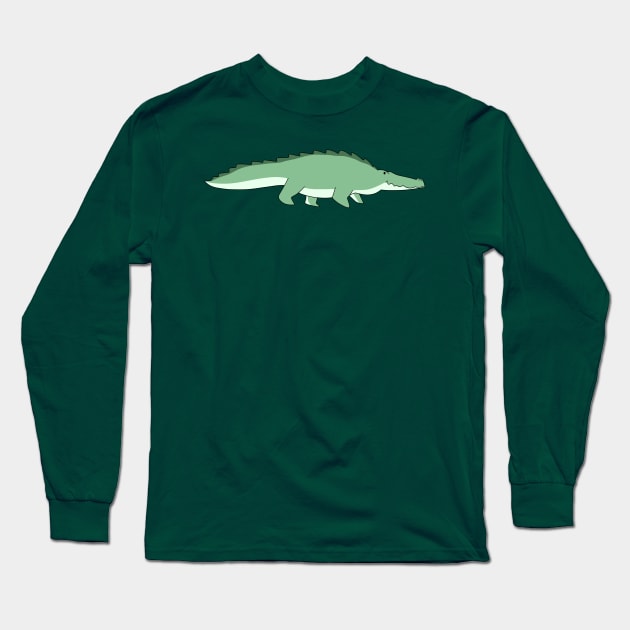 Walking Alligator Long Sleeve T-Shirt by saradaboru